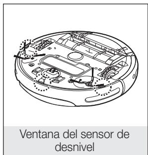 SAMSUNG SR8825 NAVIBOT - Desactive el conmutador de encendido de la parte inferior de launidad principal antes de limpiar la aspiradora robot. - 4