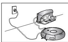 SAMSUNG SR8825 NAVIBOT - Au moment d'installer la station de recharge, ne laissez pas le cordon d'alimentation trainer sur le sol. - 1