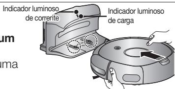SAMSUNG SR8825 NAVIBOT - DepoS de alinhar os pinos de energia da unidade principal com o pino de energia da estatagem do carregarador, prima a unidade principal ate ouvir som de "recarga" do carregarador. - 1