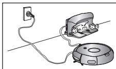 SAMSUNG SR8825 NAVIBOT - Cuando instale la estación de energia, no deje el cable de alimentación expuesto en el sueño. - 1