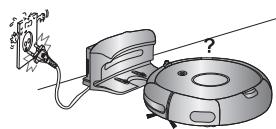SAMSUNG SR8825 NAVIBOT - Nunca deslige o cabo eletrico do carregador da tomada de parede. - 1