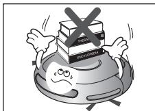 SAMSUNG SR8825 NAVIBOT - Plaats geen voorwerpen boven op de robotstofzuiiger. - 1