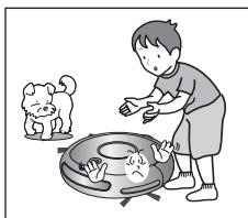 SAMSUNG SR8825 NAVIBOT - Si un enfant ou un animal domestique doit rester seul, veillez àmettre le robot aspirateur hors tension. - 1