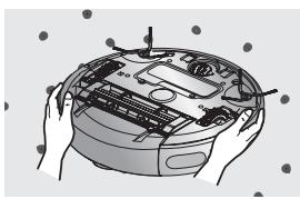 SAMSUNG SR8825 NAVIBOT - HET RIJWIEL REINIGEN - 2