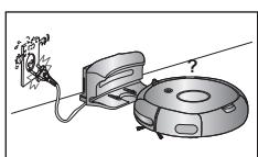 SAMSUNG SR8849 NAVIBOT - Houd het netsnoer van het oplaadstation alsijd op het stopcontact aangesloten. - 1
