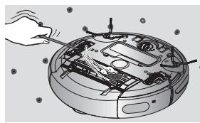 SAMSUNG SR8875 NAVIBOT SILENCIO - NETTOYAGE DE LA ROUE D'ENTRAÎNEMENT - 3