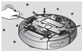 SAMSUNG SR8875 NAVIBOT SILENCIO - HET RIJWIEL REINIGEN - 3