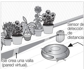SAMSUNG SR8875 NAVIBOT SILENCIO - Seleccione el modo Valla (pared virtual) mediante el botón de modo/alimentación. - 1
