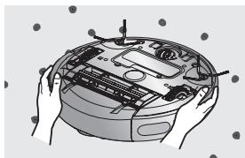 SAMSUNG SR8875 NAVIBOT SILENCIO - HET RIJWIEL REINIGEN - 2