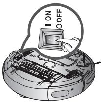 SAMSUNG SR8875 NAVIBOT SILENCIO - Desactive el conmutador de encendido de la parte inferior de la unidad principal antes de limpiar la aspiradora robot. - 1