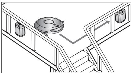 SAMSUNG SR8875 NAVIBOT SILENCIO - Pour les tapis munis de longues franges, repliez ces dernières sous le tapis. - 2