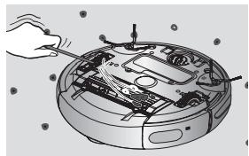 SAMSUNG SR8875 NAVIBOT SILENCIO - LIMPIEZA DE LA RUEDA MOTRIZ - 3