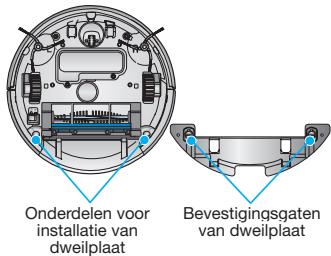 SAMSUNG SR8895 NAVIBOT SILENCIO - Plaats de dweilplaat waarop de dweil is aangebracht, op de vloer en duw deze maar beneden. - 3