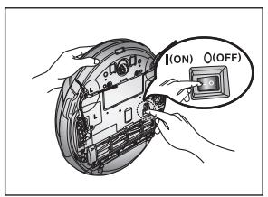 SAMSUNG SR8950 NAVIBOT, SR8950, VCR8950L3B - Ligar ou desligar o interruptor de corrente - 1