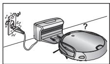 SAMSUNG SR8950 NAVIBOT, SR8950, VCR8950L3B - Houd het netsnoer van het oplaadstation alsijd op het stopcontact aangesloten. - 1