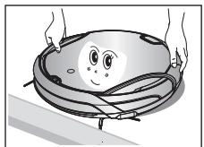 SAMSUNG SR8950 NAVIBOT, SR8950, VCR8950L3B - Le robot aspirateur risque de ne pas pouvoir continuer sa progression s'il est coincide au niveau du seuil de la ported'entrée ou d'une veranda. - 1