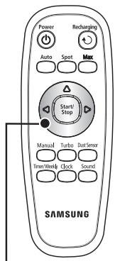 SAMSUNG SR8950 NAVIBOT, SR8950, VCR8950L3B - A propos de la fonction de reprise du nettoyage - 10
