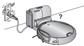 SAMSUNG SR8980 NAVIBOT - Houd het netsnoer van het oplaadstation altijd op het stopcontact aangesloten. - 1