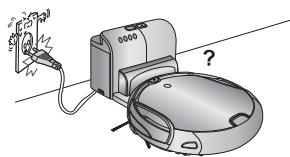 SAMSUNG SR8980 NAVIBOT - Mantenga el cable de alimentación del cargador constantemente enchufado en la toma de corriente. - 1