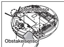SAMSUNG SR8980 NAVIBOT - Verwijder regelmatig vreemde stoffen die zich hebben verzameld op de obstakel- en steiltesensoren. - 1