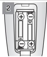 SAMSUNG SR8980 NAVIBOT - ■ Mise en place des piles de la télécommande - 2