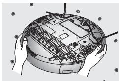 SAMSUNG SR8980 NAVIBOT - Vous devez éteindre le bouton de mise sous tension situé sous l'unité principale avant de nettoyer le robot aspirateur. - 2
