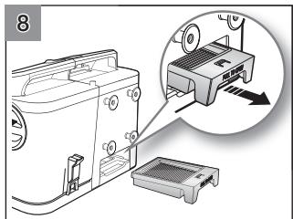 SAMSUNG SR8980 NAVIBOT - HET FILTER VAN DE AUTOMATISCHE STOFBAKLEGER REINIGEN. - 8