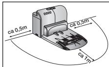 SAMSUNG SR8980 NAVIBOT - Er mogen zich 0,5 m links en rechts en 1 m vóór het oplaadstation geen obstakels en hellingen bevinden. - 1