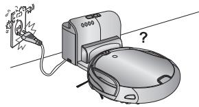 SAMSUNG SR8980 NAVIBOT - Laissez toujours le cordon d'alimentation du chargeur branché dans la prise murale. - 1