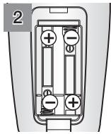 SAMSUNG SR8980 NAVIBOT - ■ De batterijen in de afstandsbediening plaatsen - 2