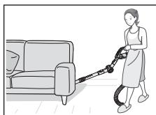 SAMSUNG SR8980 NAVIBOT - De robotstofzuiger kan locaties die hij niet kan bereiken zoals hoeken en ruimten tussen banken en muren niet volledig reinigen. - 1
