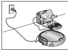 SAMSUNG SR8980 NAVIBOT - Cuando instale la estación de carga, no deje el cable de alimentación expuesto en el suelo. - 1