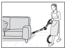 SAMSUNG SR8980 NAVIBOT - Le robot aspirateur ne peut pas nettoyer entièrement les endroits qu'il ne peut pas atteindre (ex. : coins, espace entre un canapé et un mur). - 1