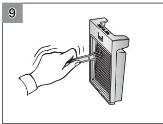 SAMSUNG SR8980 NAVIBOT - NETTOYAGE DU FILTRE DU RÉSERVOIR DE POUSSIÈRE - 9