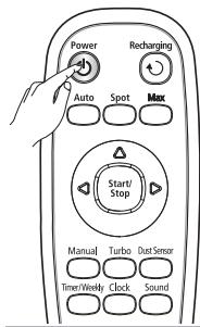 SAMSUNG SR8980 NAVIBOT - Mise hors tension - 1