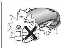 SAMSUNG SR8980 NAVIBOT - No utilice nunca la aspiradora robot en lugares donde haya materiales combustibles como: - 1