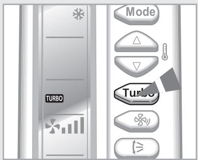 SAMSUNG AQV09NSAX - Sélection de la fonction Turbo - 2