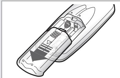 SAMSUNG AQV09NSAX - Insertion des piles dans la télécommande - 1