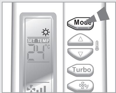 SAMSUNG AQV09NSAX - Sélection du mode Chauffage - 2