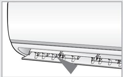 SAMSUNG AQV12FCX - Ajustement horizontal de la direction du souffle d'air - 1