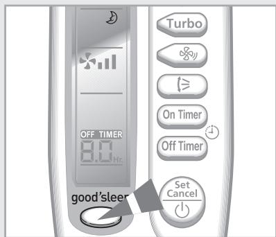 SAMSUNG AQV12FCX - Sélection du mode good sleep - 3