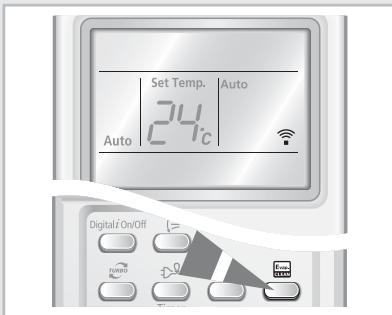 SAMSUNG AQV12MWAN - Sélection de la fonction Nettoyage Automatique - 2