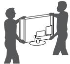 LG 32LH604,  32LH604V - Lifting and moving the TV - 3