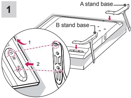 LG 42LB652V - Attaching the stand - 1