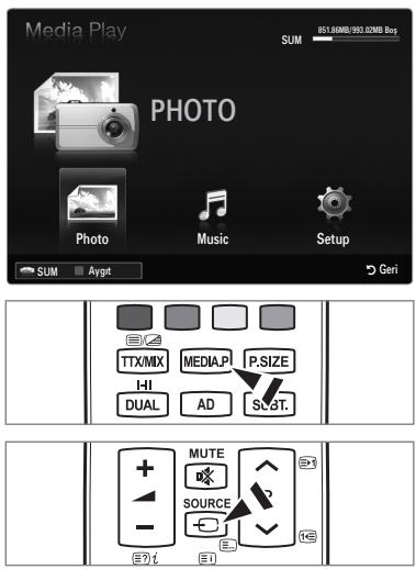 SAMSUNG LE37B554M2P - Media Play (USB) Menüsüne girme - 1