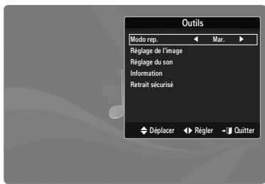 SAMSUNG LE37B554M2P - Menu d'options de lecture de musique - 1