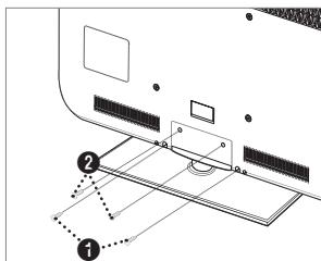 SAMSUNG LE37B554M2P - Instalar a base - 2