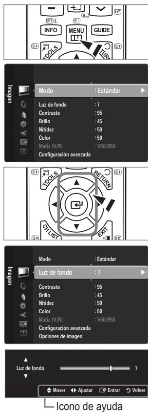 SAMSUNG LE37B554M2P - □ Funcionamiento de la visualización en pantalla - 1
