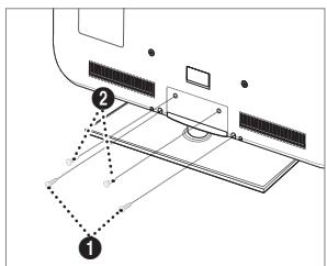 SAMSUNG LE37B554M2P - Installazione del piedistallo - 2
