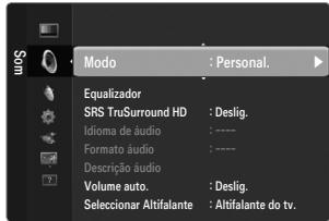 SAMSUNG LE37B554M2P - ☐ Modo → Standard / Música / Filme / Voz nítida / Personal. - 1